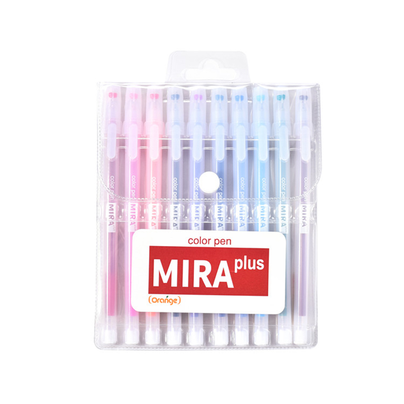 Gel pen 0.5mm orange school students 12colors gel ink pen set stationery kids writing smooth