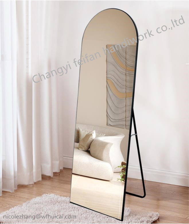 HUICAI aluminum alloy arch floor mirror