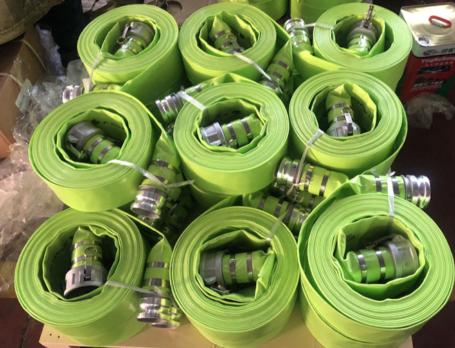 green PVC layflat hose