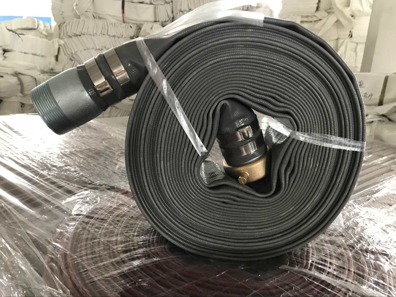 Grey PVC layflat hose