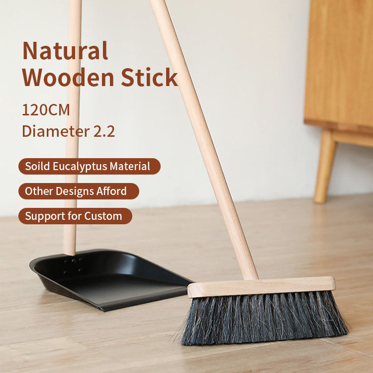 Hot Selling Broom And Mop Handle Machines Eucalyptus Wood Pole Broom And Dustpan Wooden Broom Stick