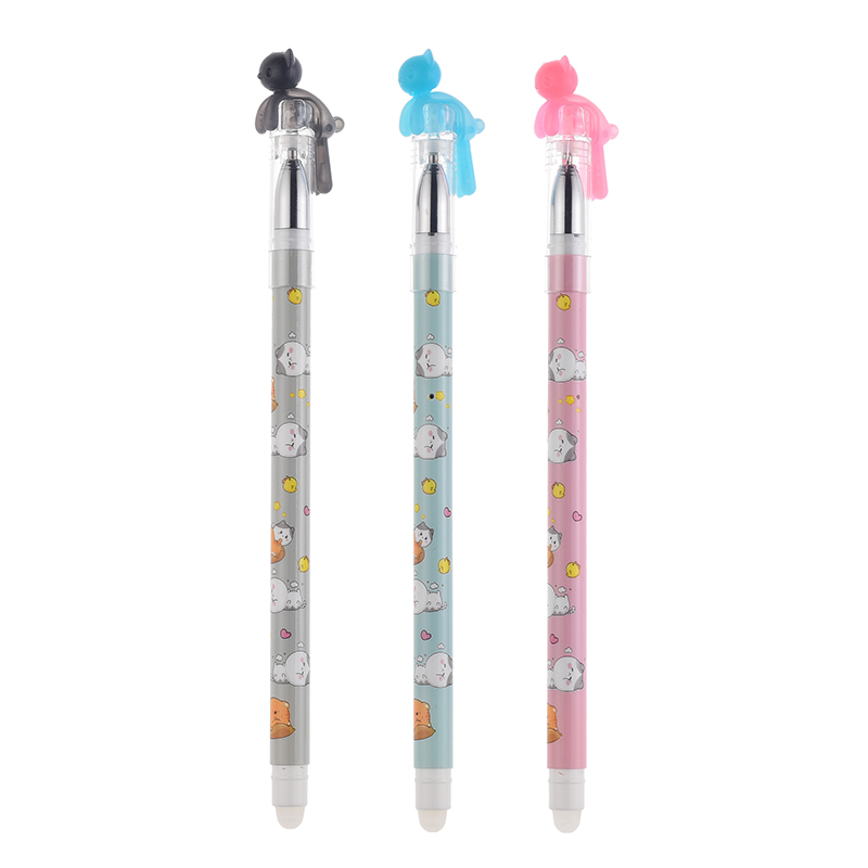 0.5mm Erasable Gel Ink Pen for Kids Heat Sensitive Refillable Cute Student Stationery Erasable Pens