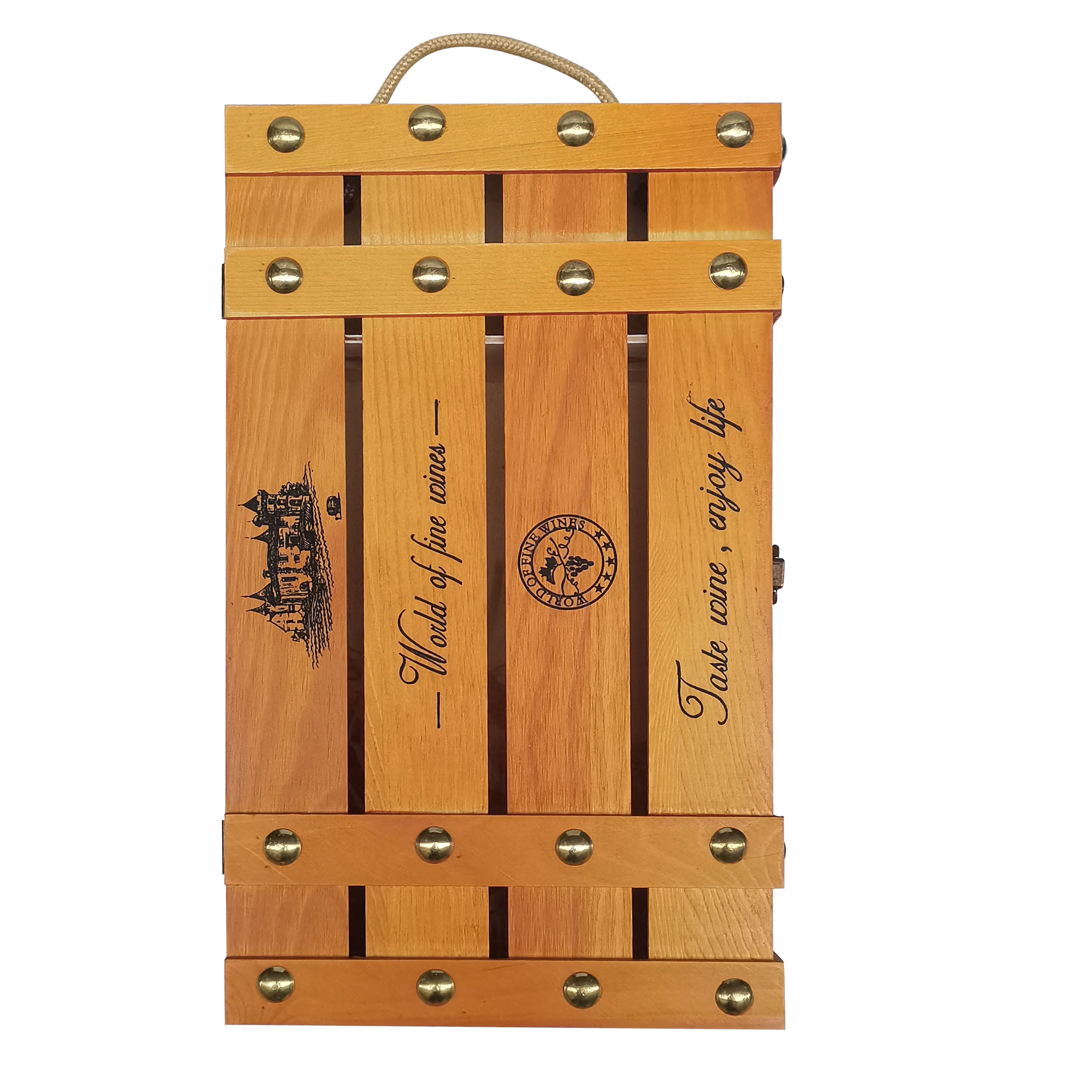 Red wine wooden gift box portable