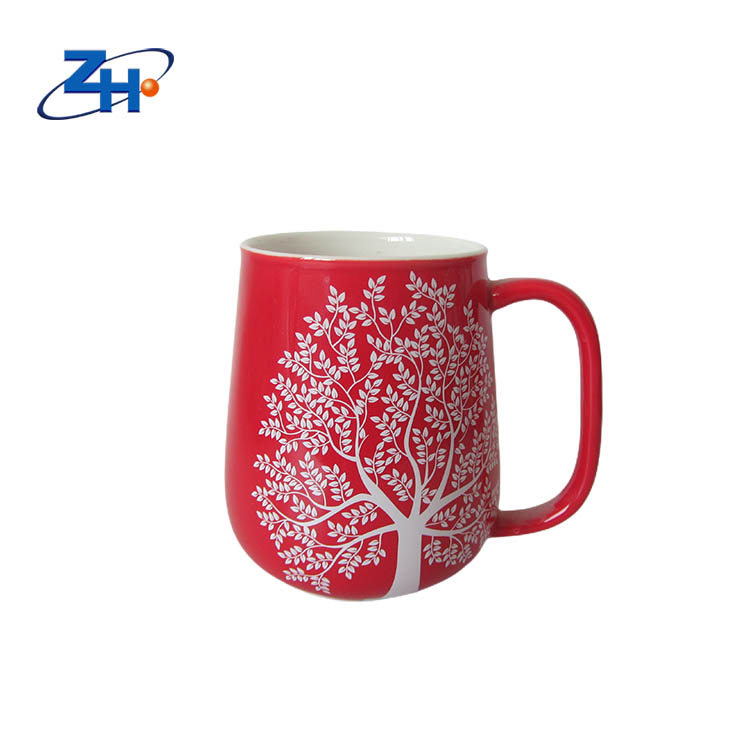 Minimalist ins style red tree coffee cup