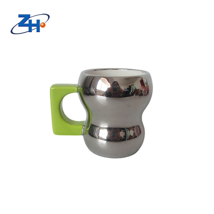 Green handle flashlight silver waist cup