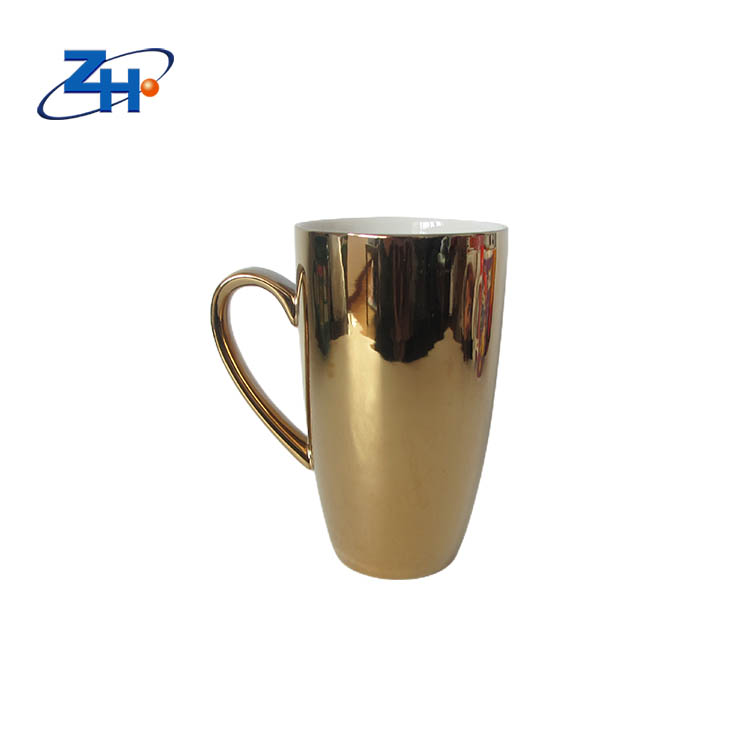 Electroplated Gold Bullet Ceramic Cup mug
