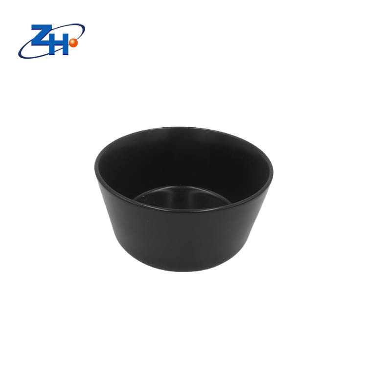 6inch Nordic style Matt Cool Black simple V-shape ceramic bowl