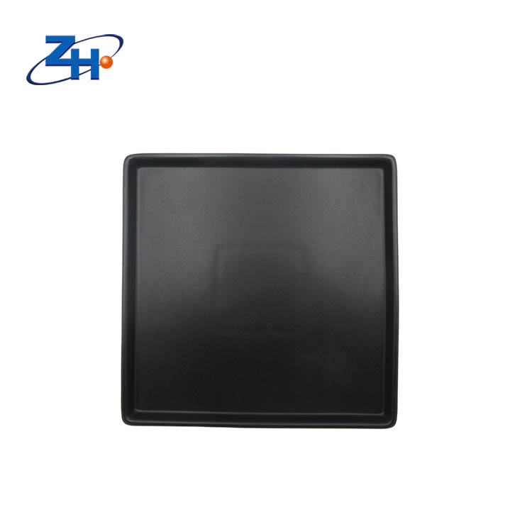 8inch Nordic style Matt Cool Black simple square plate