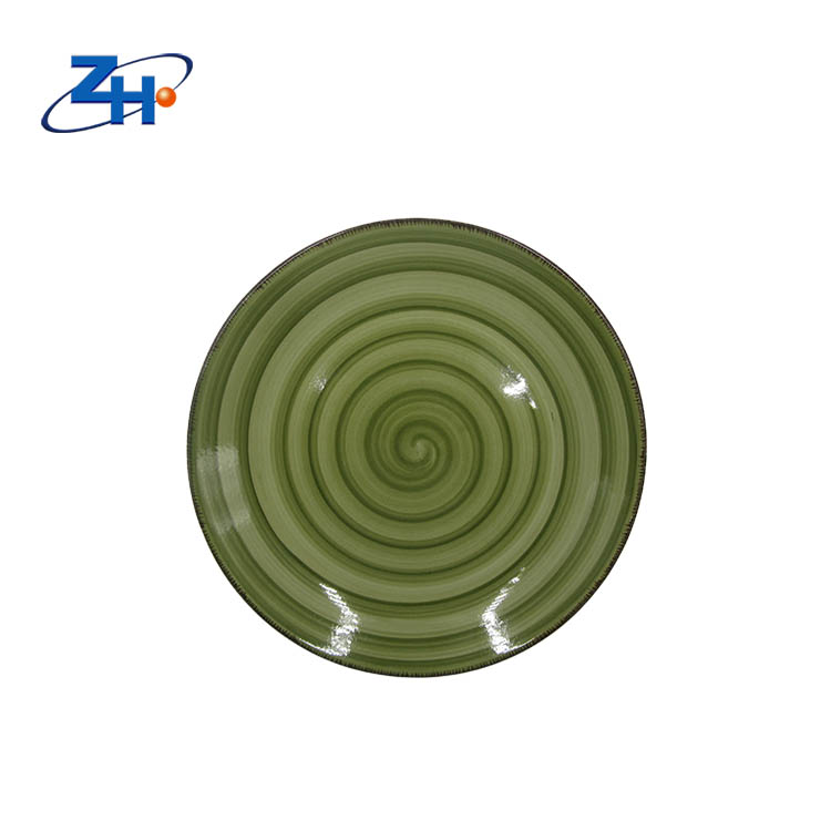 Customzied Ceramic Hand-Painting 7.5inch ceramic plate double color