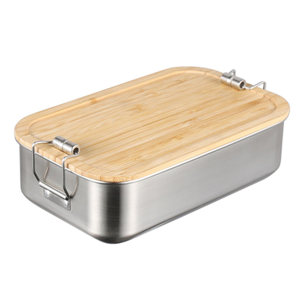 Wooden Japanese bento lunch box with bamboo wood lid, bambus lunchbox edelstahl bamboo lunch box