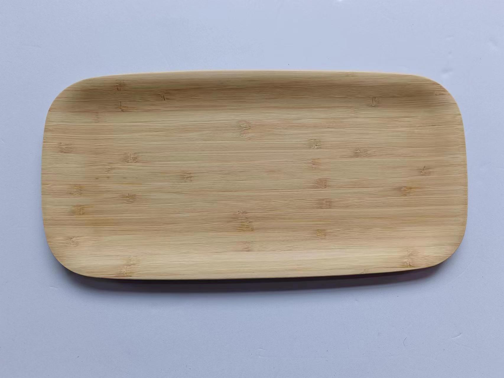 Curved bamboo tray