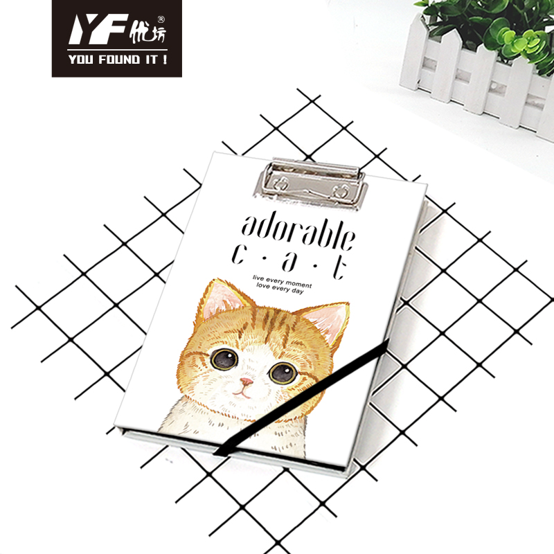 Custom cute cartoon cat style A5 clipboard notebook