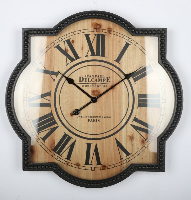 East-Wall MDF Retro Wall Clock Paris Roman Numbers EA131063BS