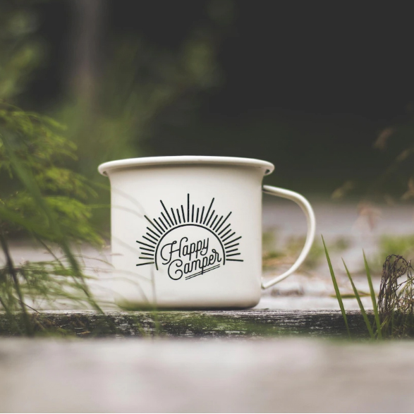 Vintage Souvenir Enamel Coffee Cup Enamelware Custom Enamel Camping Campfire Mug Retro Mug Wholesale