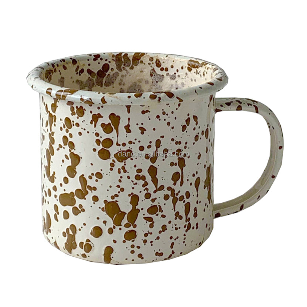 Colors Roll edge Enamel coffee milk camping mug cup water cup