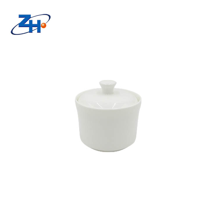 4Inch Hot Sale Super White stewed pot with LID Ceramic Soup Bowl with Lid