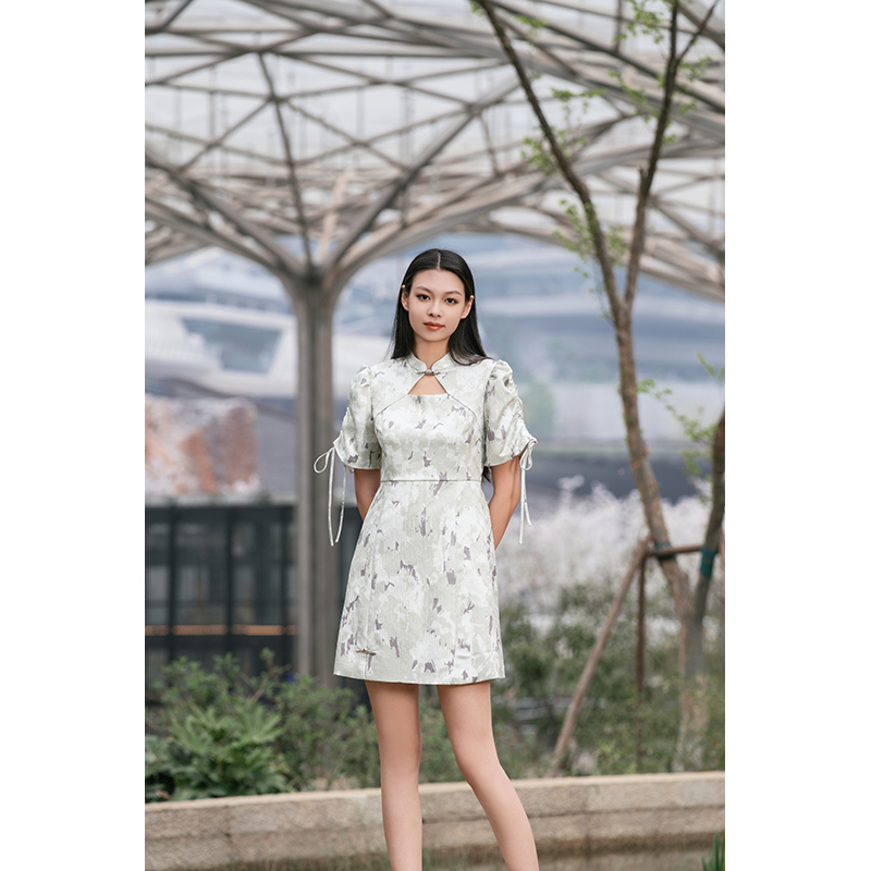 New Chinese style jacquard dress