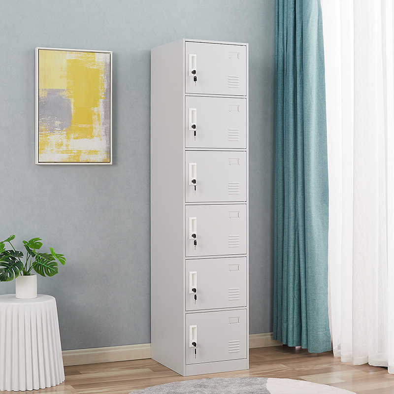 six door steel locker