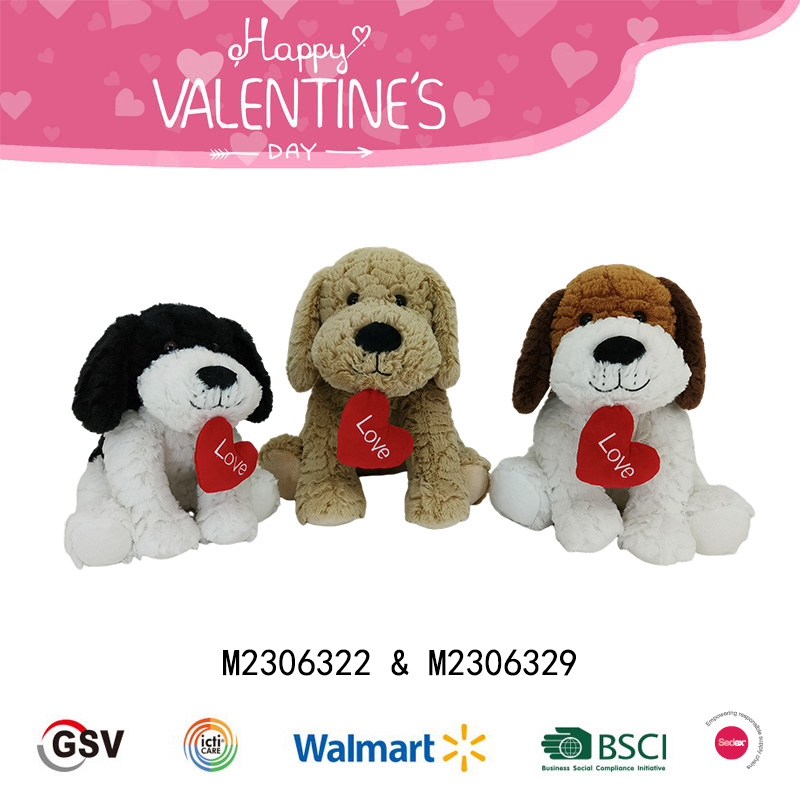 Valentine animals Dog GTST PLUSH TOY（M2306322 M2306329）