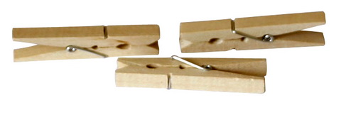 Wooden pegs