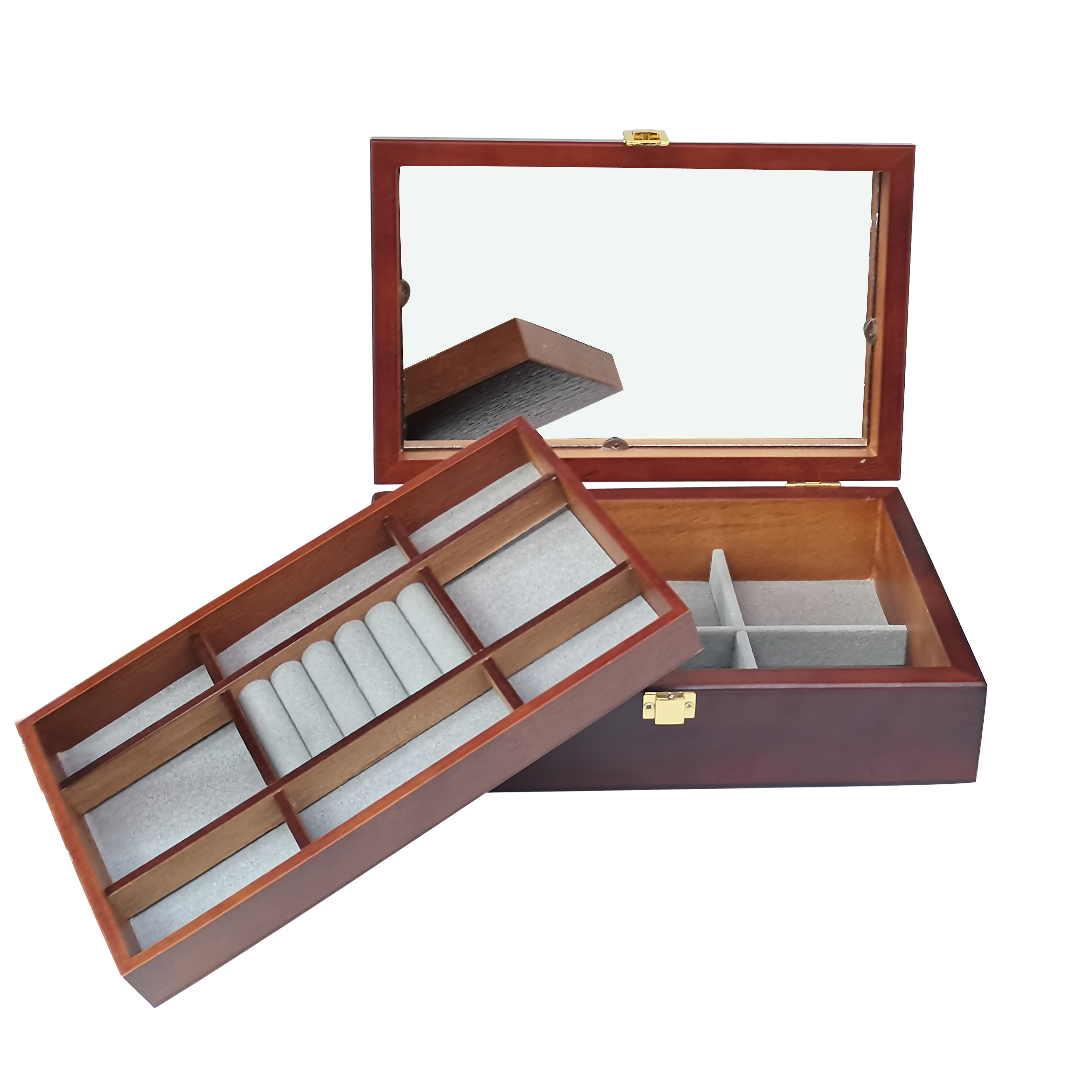Double jewelry storage box