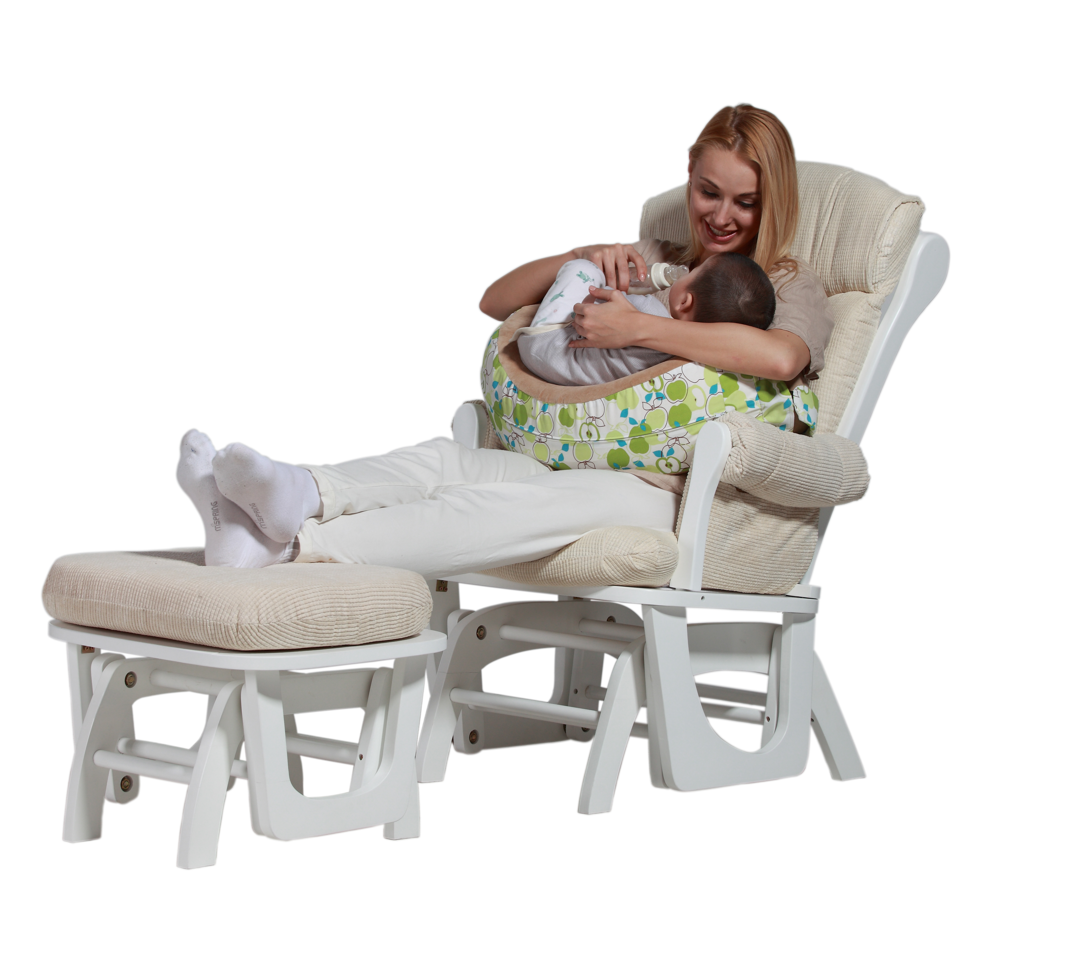 Pair Glider Chair & Stool