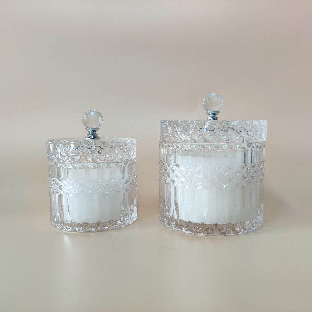 Pits modelling glass jar candle 16-5515 beryl green