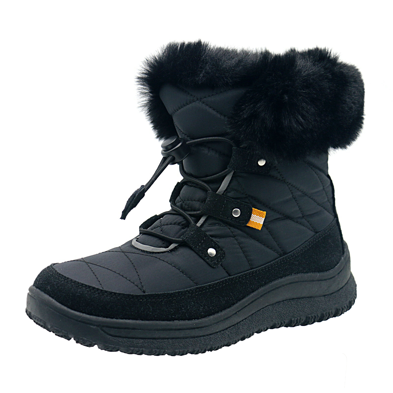 Women's Winter Boots Waterproof Warm Faux Fur Lined Ladies Mid-Calf Outdoor Platform Snow Boots