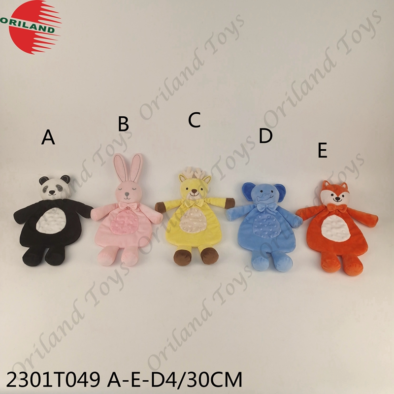 Baby lovely soft plush animal comforter toy security blanket