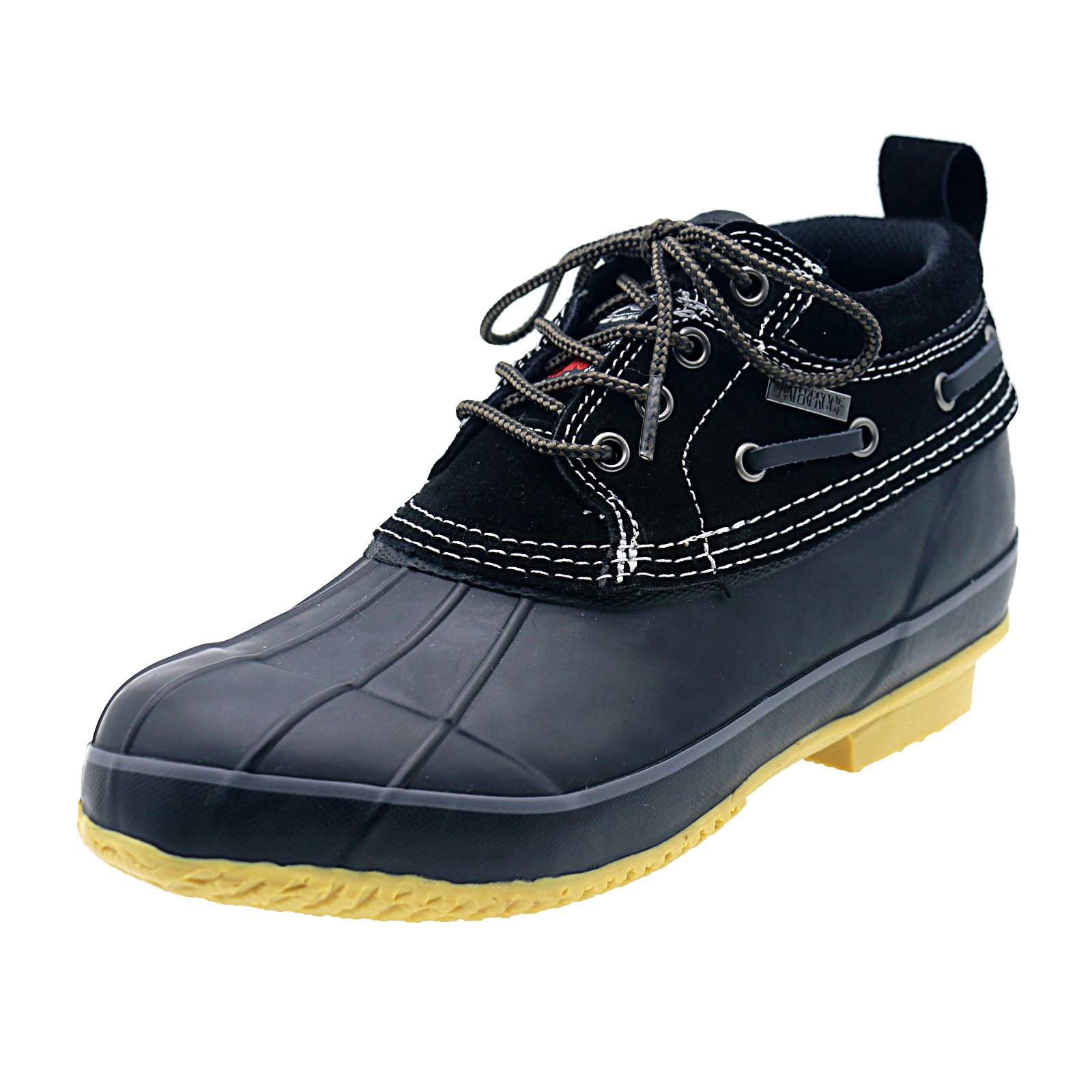 Men's Suede Insulated Waterproof Durable Outdoor Work Rain Winter Short Snow Duck Bean Boots