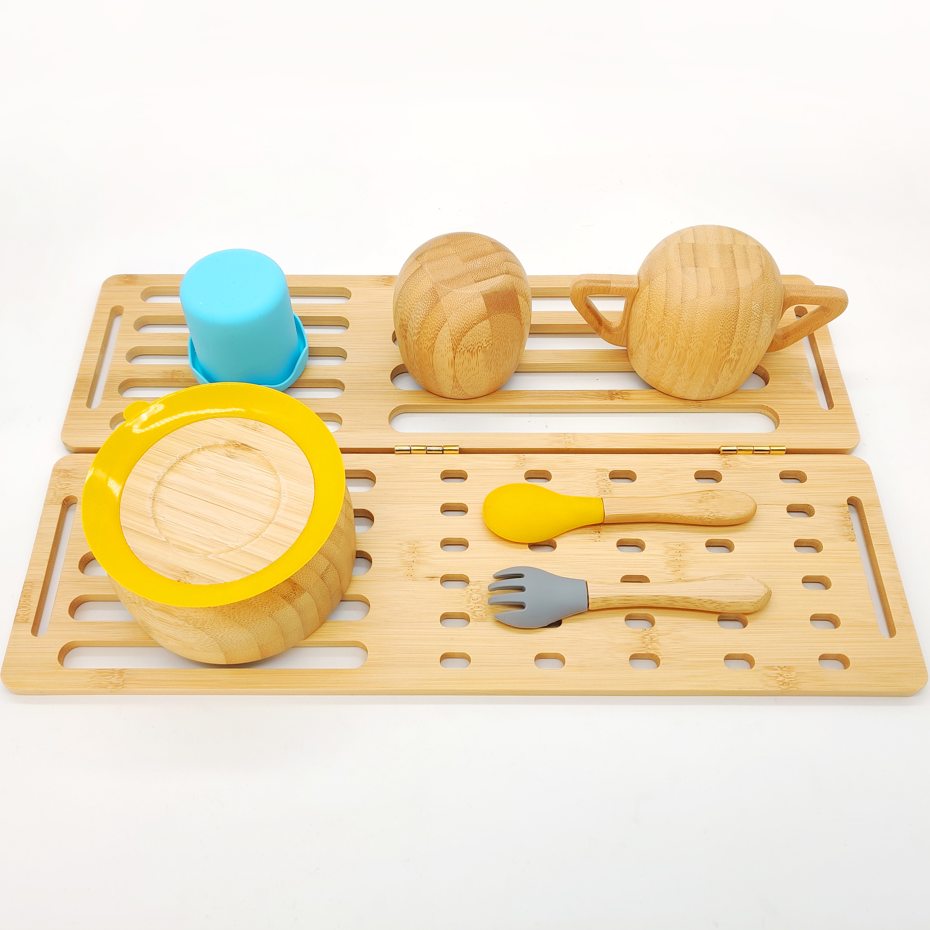 Sink drain rack Bamboo dish drain rack Folding plate drain rack