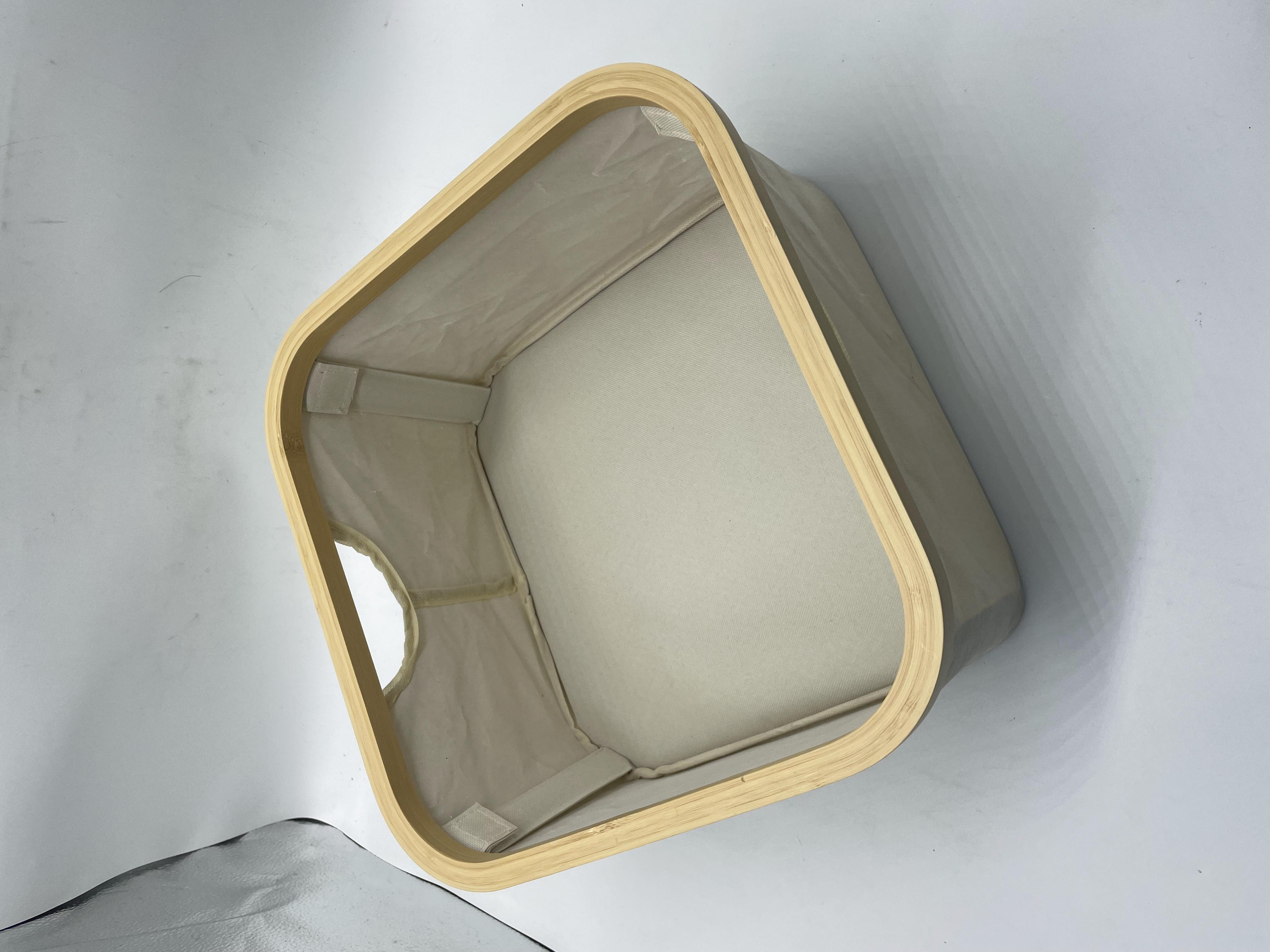 Bamboo hoop storage basket