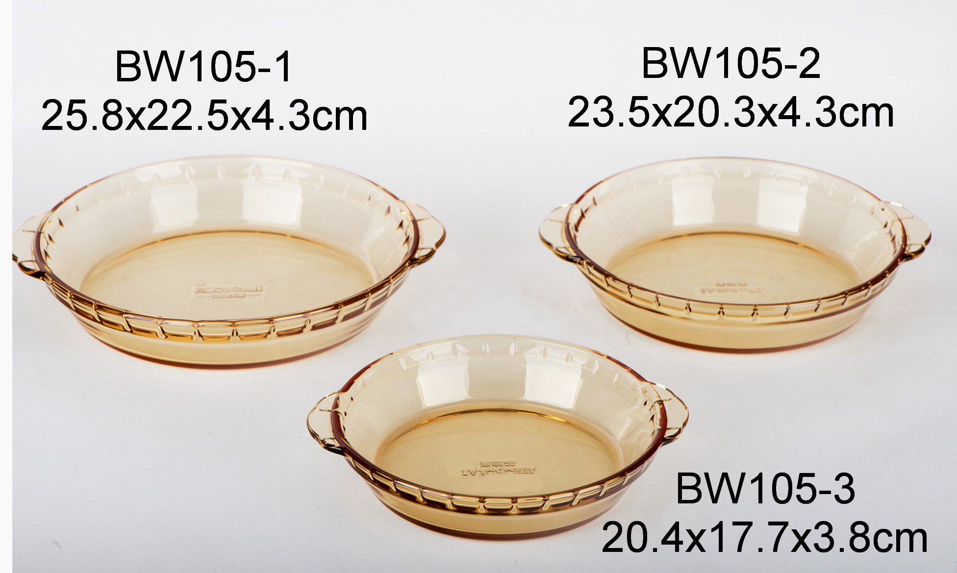 amber glass pie dish