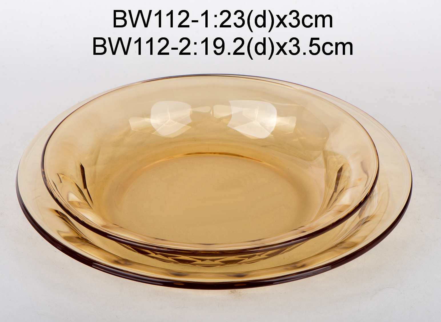 amber glass soup plate