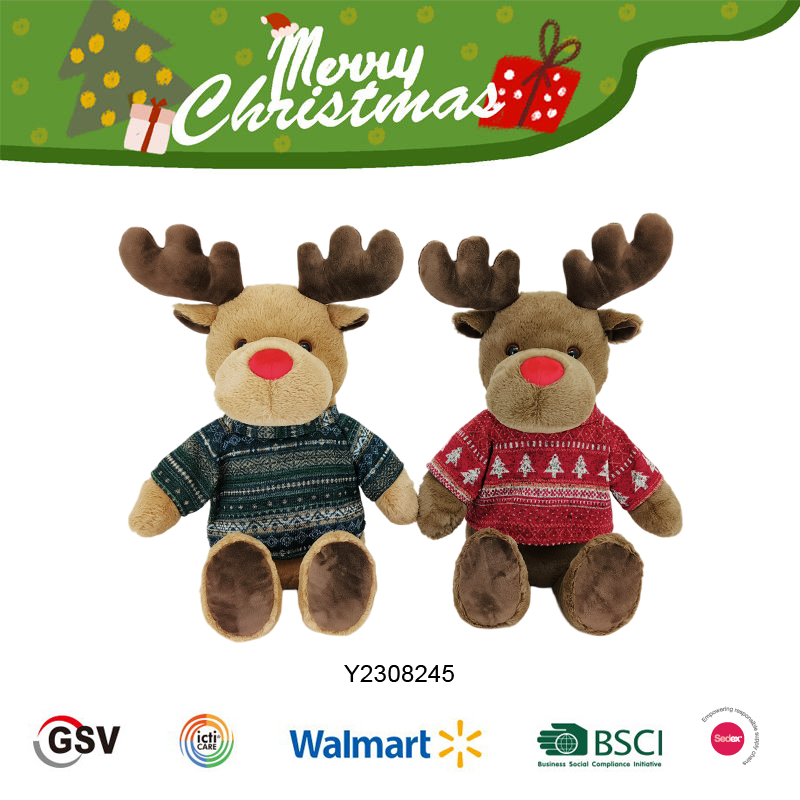 Christmas animals Reindeer GTST PLUSH TOY（Y2308245）