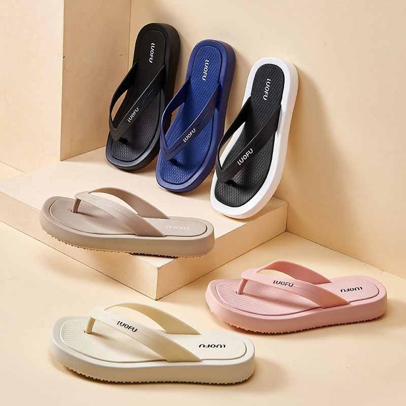 LUOFU EVA lady flipflop Slippery Breathable Flat Bottom Summer Holiday Beach shoes