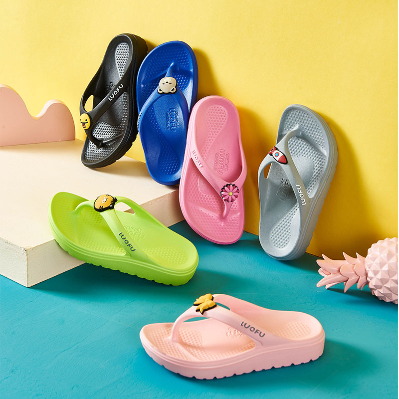 LUOFU EVA flipflops for kids fashion sporty casual slippers beach flipflop