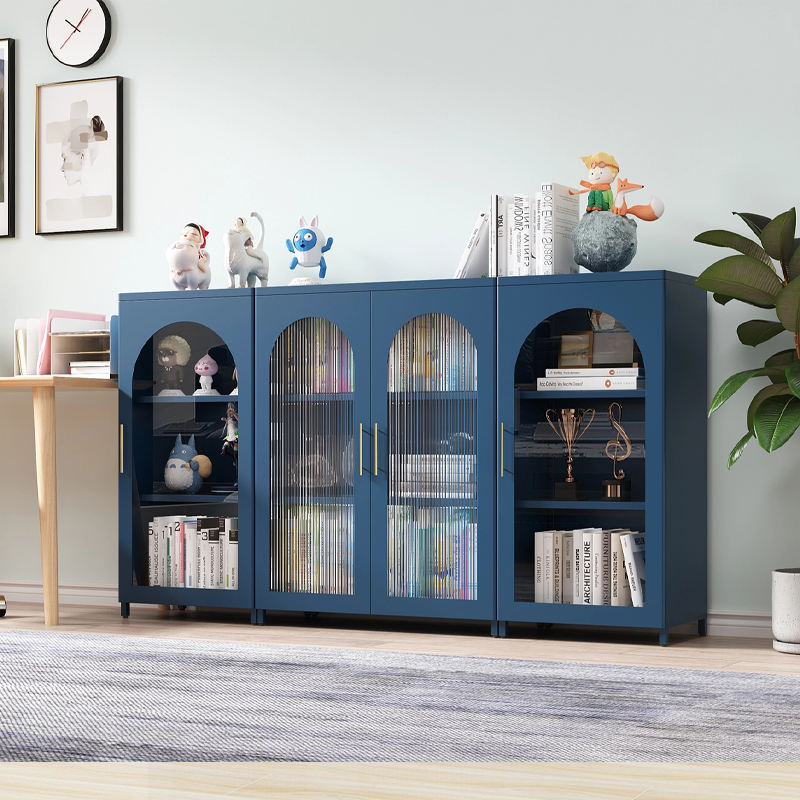 Top Quality 2 Glass Doors Storage Metal Display Cabinet