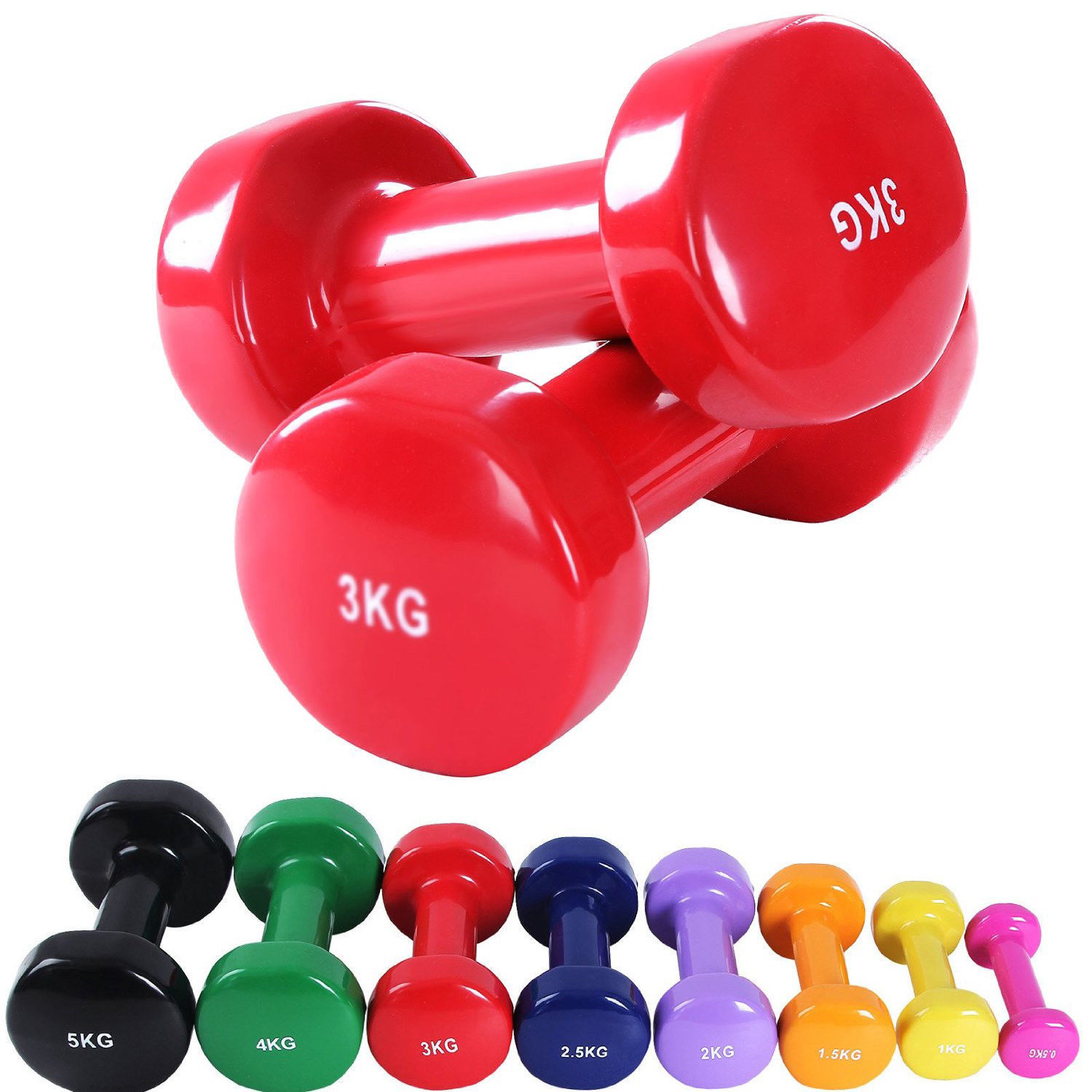 PVC coated dumbbells
