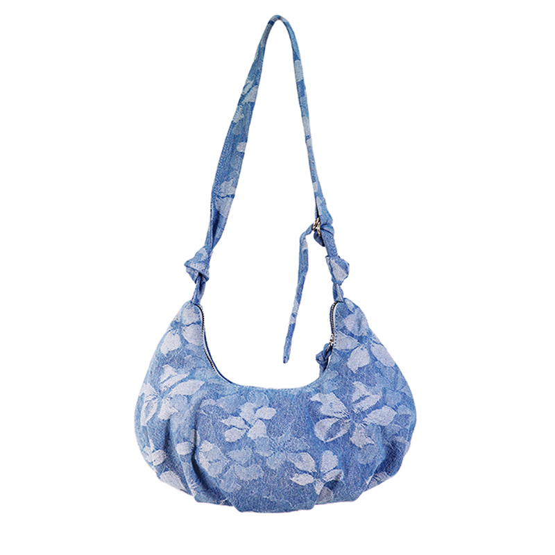Jacquard denim hobo