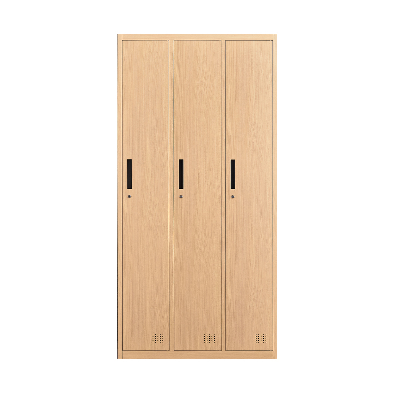 Wood-like 3door steel locker