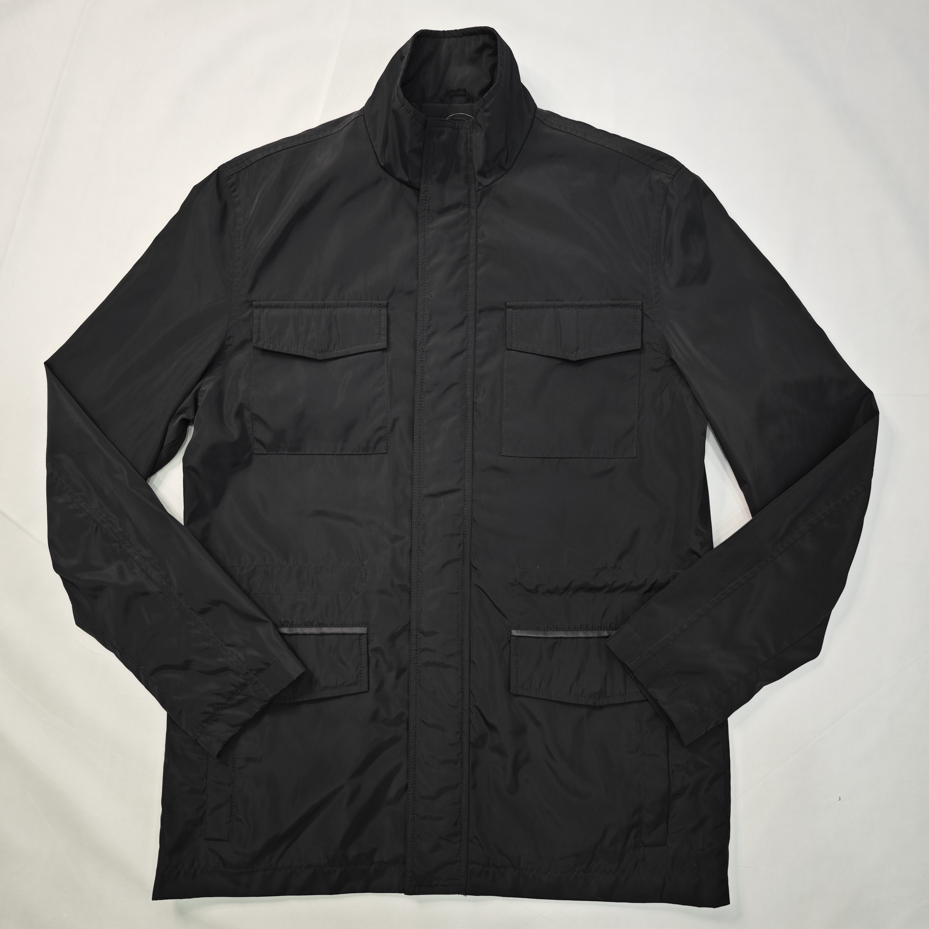 Mens Black Multi-Pocket Jacket