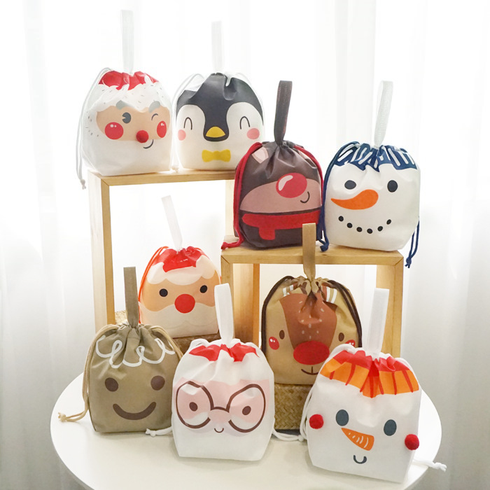Cut Animal Christmas Drawstring Bag Ideas For Wrapping Gift