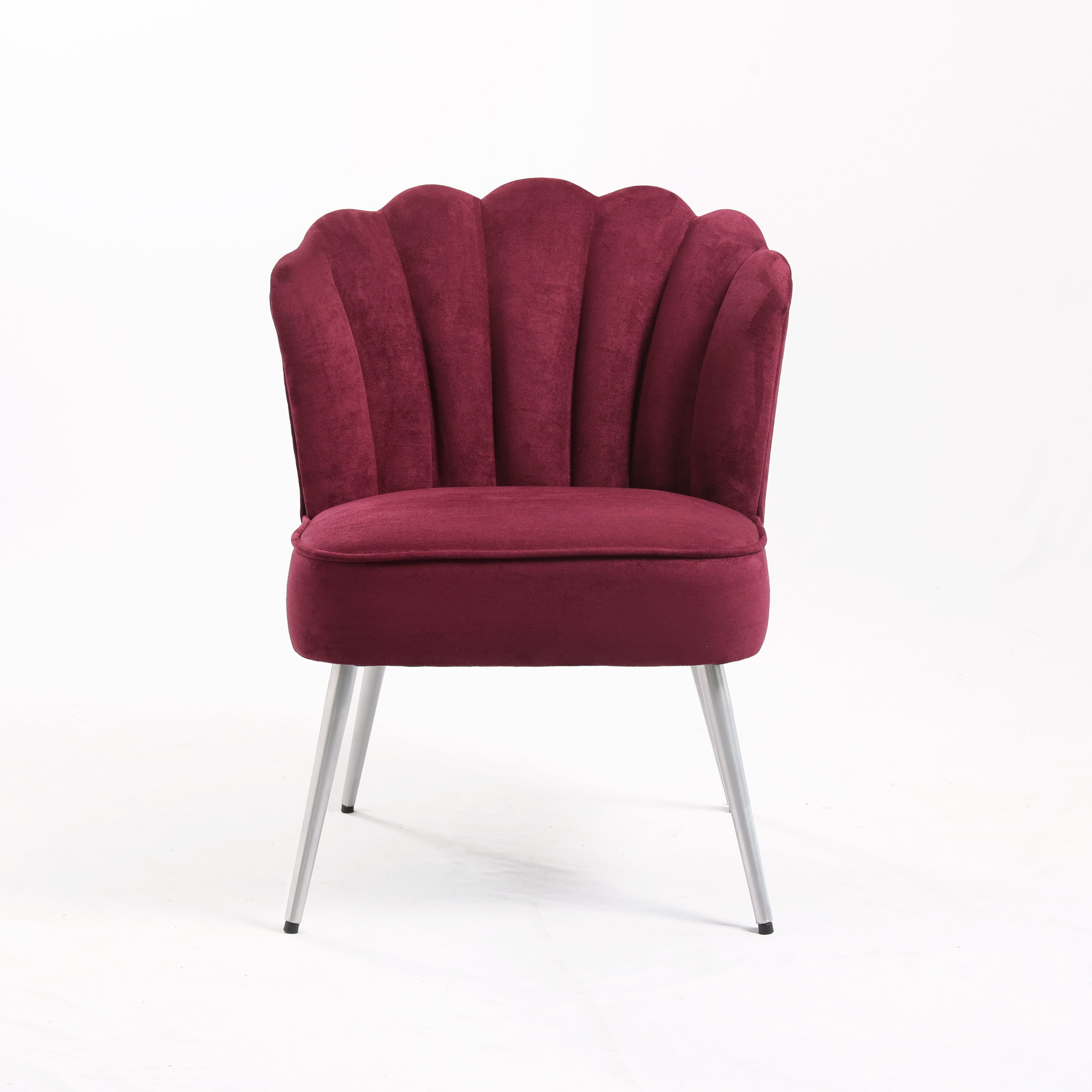 Petal shaped metal foot dining chair