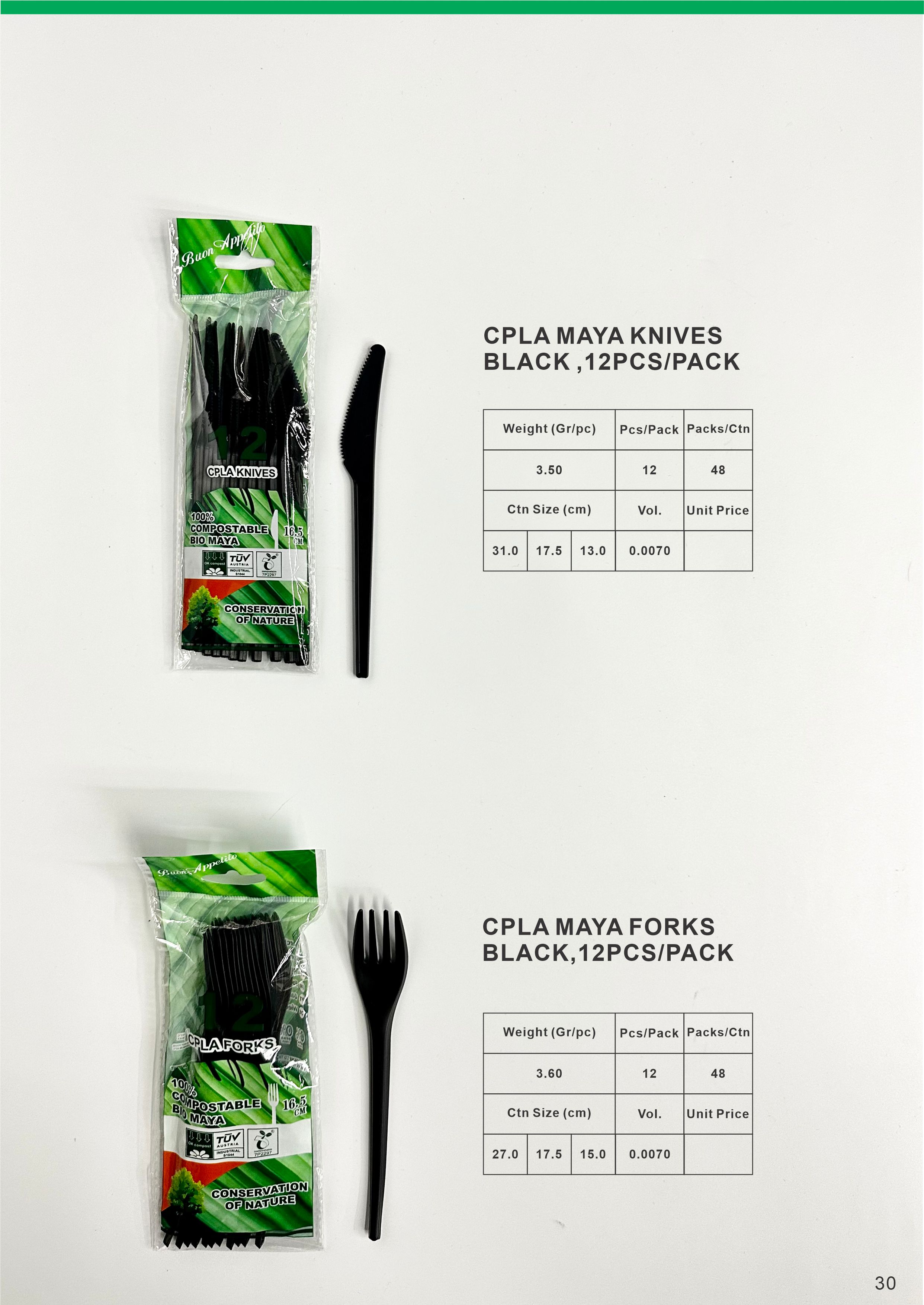 Cpla Maya Black ,12pcs/Pack