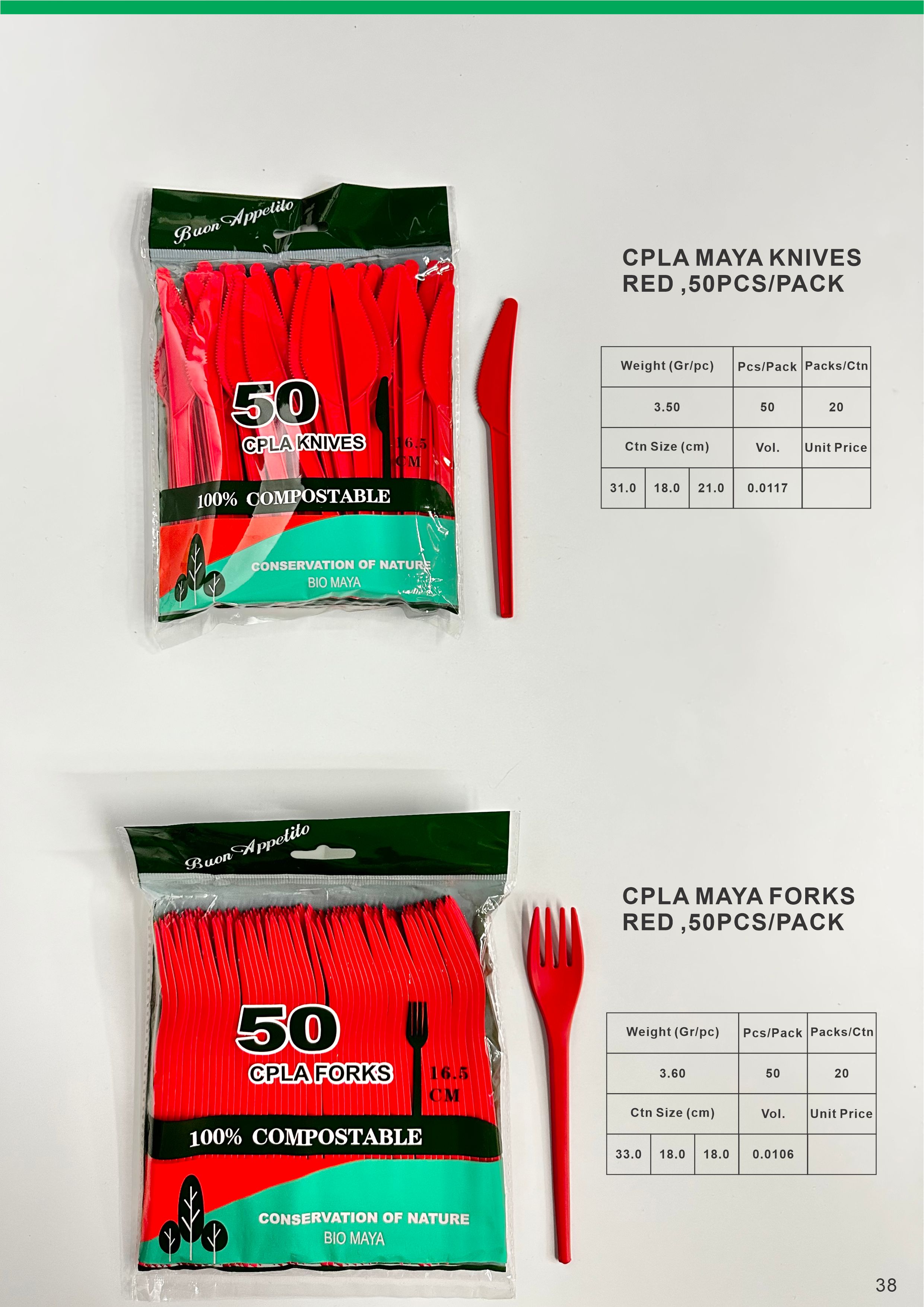 Cpla Maya Red ,50pcs/Pack