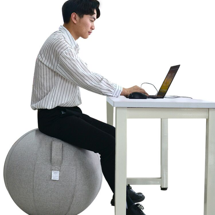 Custom Logo Office Sitting Ball Chair Yoga Ball With Cover