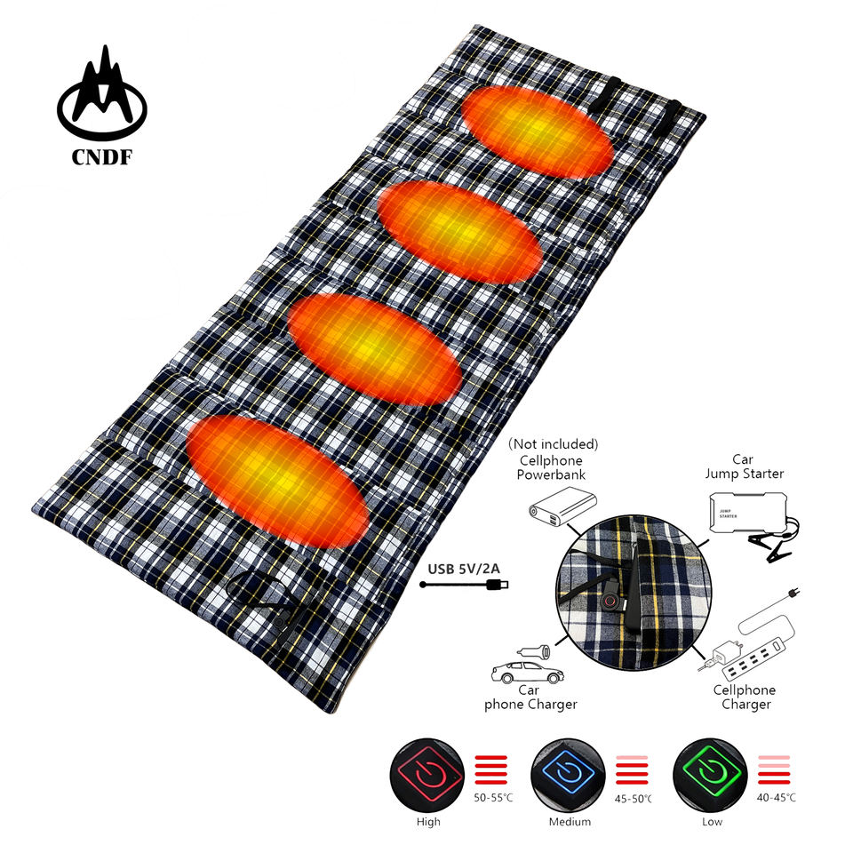 Envelope Sleeping Bag Graphene Heating Liner Electric Blankets with USB Heating Source