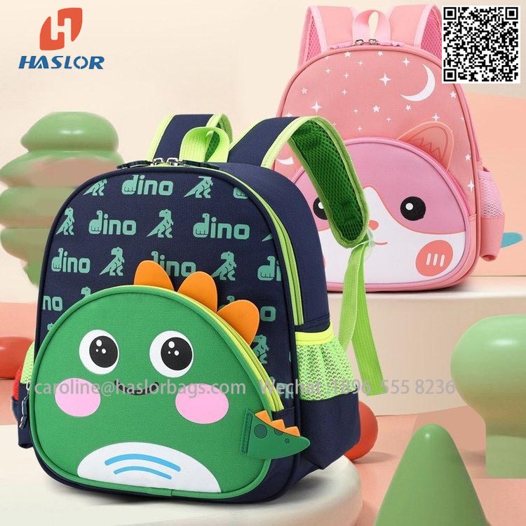 2023newportable children's school bag kindergarten ear bag cute cartoon schoolbag for boys and girls