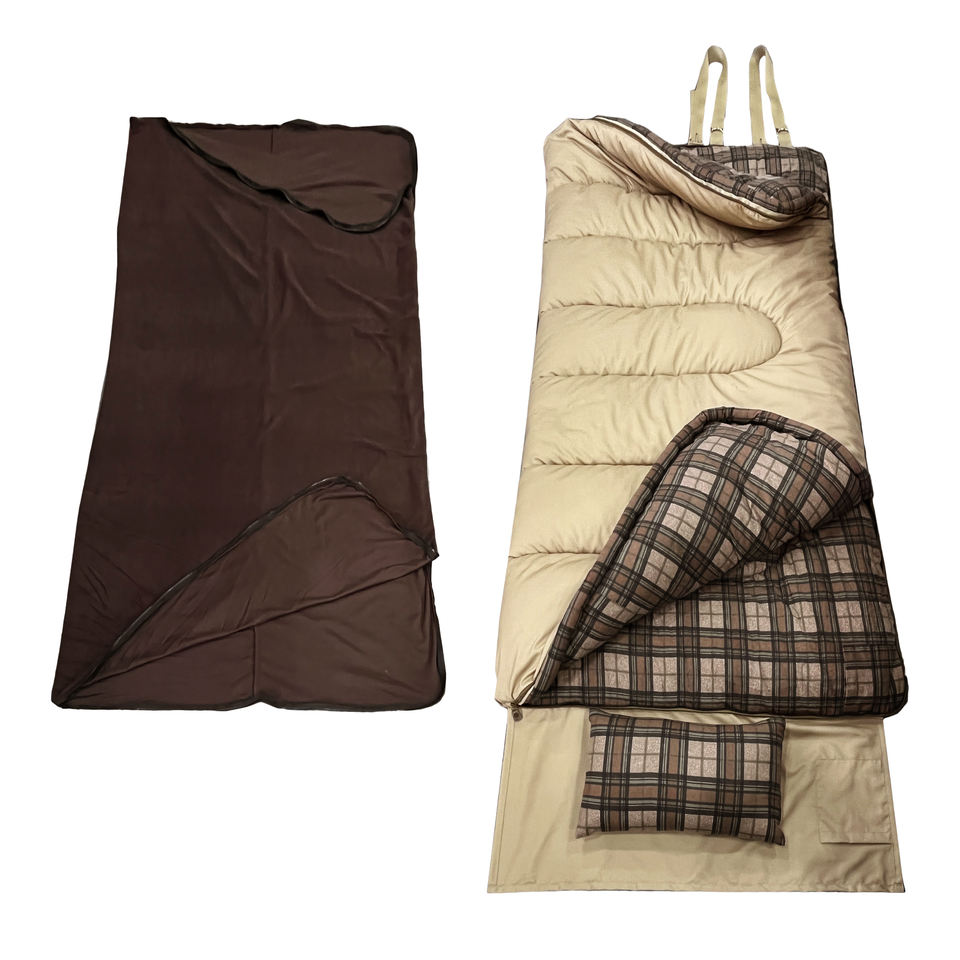 Dengfeng Thick Outdoor Hunting Camping Canvas Envelope Sleeping Bag with Detachable Layers